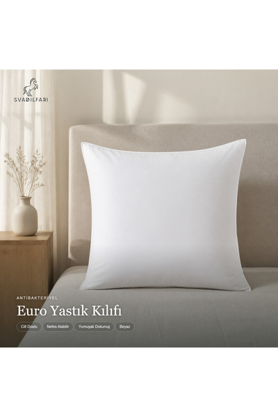 Euro Yastık Kılıfı 65x65 cm - Organik Pamuk - Seacell - Smartcel - Anti Bakteriyel - Hassas Cilt