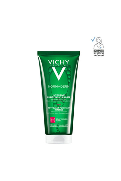 Vichy نورماديرم منظف الوجه اليومي بحمض الساليسيليك للبشرة الدهنية والمعرضة لح...