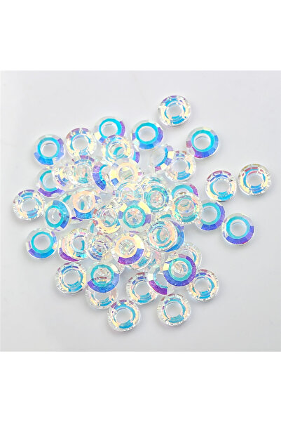 Choice1 8mm 50pcs Shiny AB Angel Ring Crystal Bead 8/10/14/20mm Glass Round B...