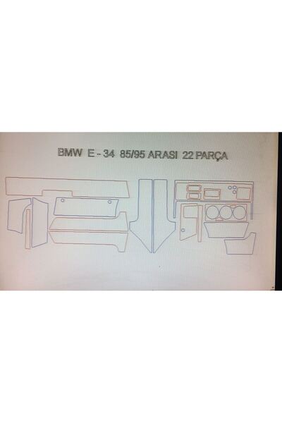 Demircioğlu Oto Aksesuar Marketi Bmw e34 1988-1995 22-piece glove box trim se...