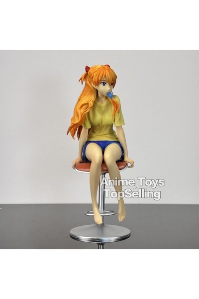 BANDAI A 22cm Anime New Century Evangelion Figure Asuka Langley Soryu Action ...