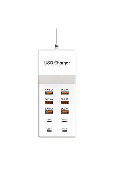 Choice EU Plug 6USB 4Typc USB Charger Station,10-Port 50W Multiple USB Chargi...
