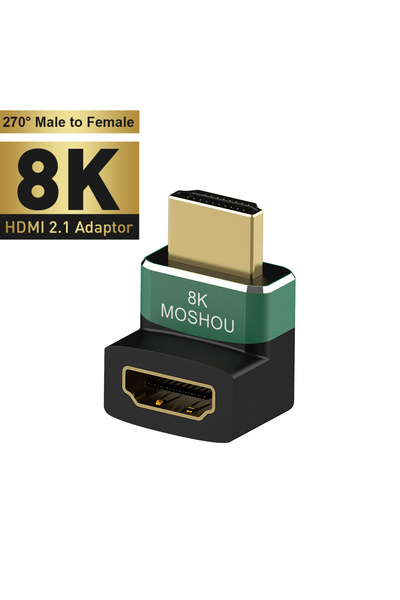Choice 270 Male to Female MOSHOU 8K HDMI 2.1 Cable Adapter Male to Female Cab...