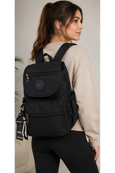 ÇantaExpress Μαύρο Αδιάβροχο Υφασμάτινο Unisex Daily School Backpack 5200