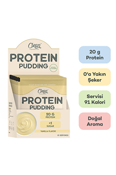 Clean Powders Protein Pudding 25 Gr 10 Saşe - VANİLYA- Düşük Şekerli