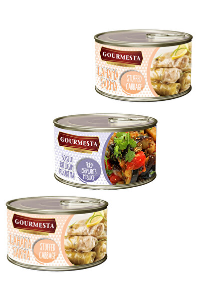 GOURMESTA 400 g 3'lü Hazır Yemek Seti (2 Adet Lahana Sarma, 1 Adet Soslu Patl...