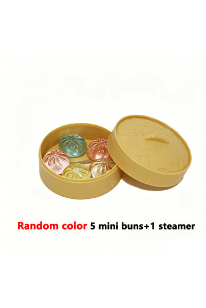 Choice1 5 Mini Bun-1 Steamer 5 Mini Squishy Dumplings with Steamer Squeezable...