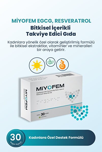 MİYOFEM Egcg Reişi Mantarı,resveratrol 30 Kapsül Miyom