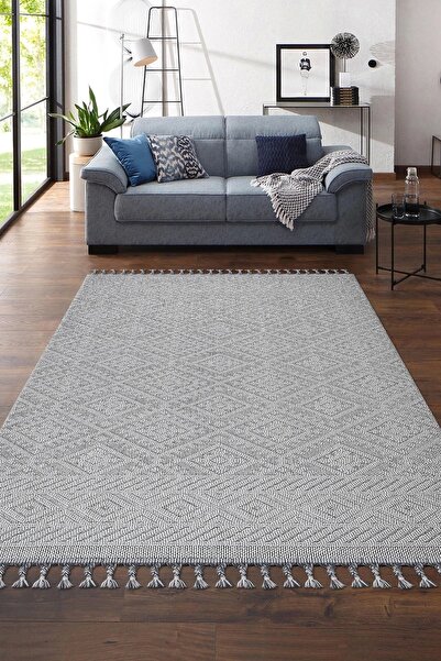 PetraHomeLiving Otantik Salon Ve Oturma Odası Halısı Krem/gri 23917b