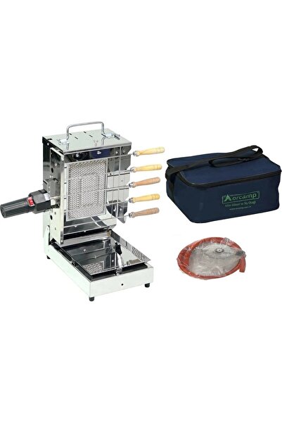 Orcamp Katlanabilir Çantalı Döner Makinesi Pilli Motorlu Şiş Çevirme Özellikli