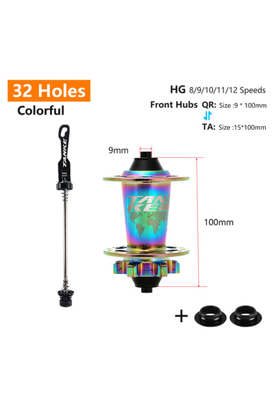 Choice 32H Colorful QR-TA F TANKE 120 Click Hub 6 Bearing MTB Mountain Bike H...