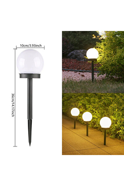 Choice 2pcs lamps Warm White Solar Round Ball Light LED Solar Power Light Out...