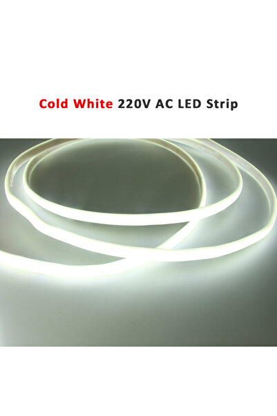 Choice شريط إضاءة LED أبيض بارد بطول 4 أمتار، سلك ثنائي الأطراف، 220 فولت، مق...