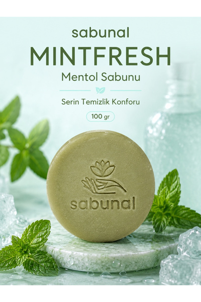 sabunal Mintfresh Menthol Soap - Menthol Care Soap for Refreshing Hair and Sk...