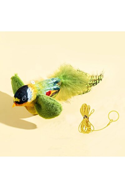 Choice1 green Simulation Bird Interactive Cat Toys Electric Sounding Birds Ca...