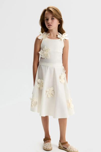 HAUSEkids 8-14 Years Old Star Blossom Girls' Set-Ecru