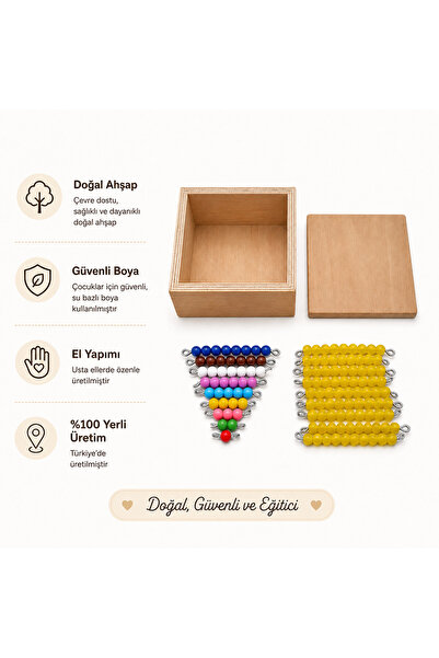 Montessori Gemisi Sequin Plate (11-19) Working Beads Set