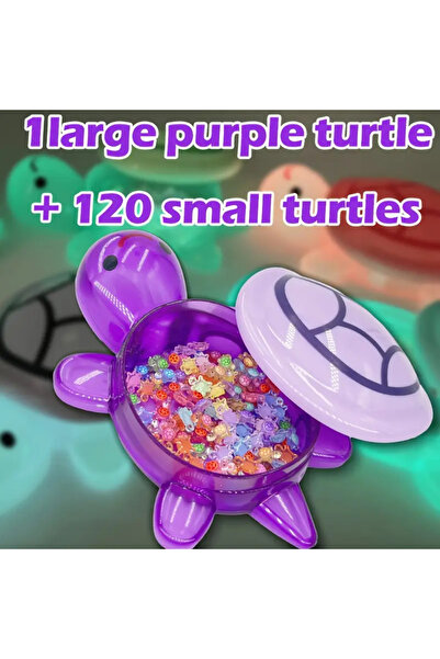 choice2 1L 120S Purple 121 Pieces Glow-in-the-Dark Sea Turtle Statues - Resin...