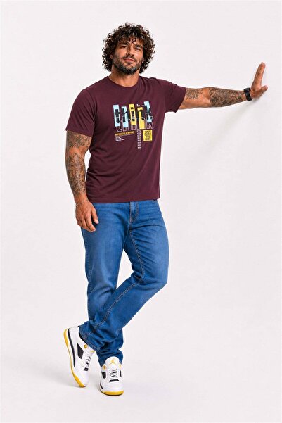 Starbattal Men's Plus Size Crew Neck T-Shirt Think 25184 Murdum