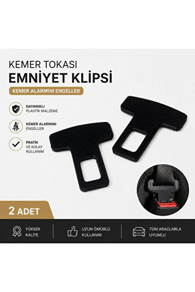 Filamel 2'li Set T Model Emniyet Kemeri Susturucu Toka - Eşya ve Evcil Hayvan...