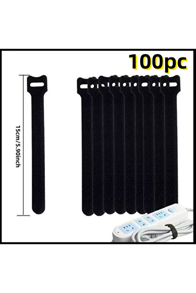 Choice1 black cable tie100pc Reusable Velcro Ties, Adjustable Ropes, Wire and...