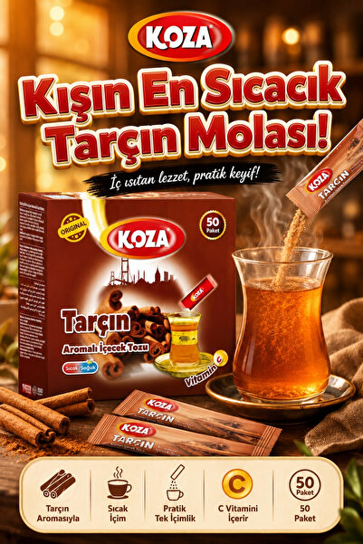 Koza Gurmelerin Seçimi Pratik Lezzet Tarçın Aromalı Tarçın Çayı Premium İçece...