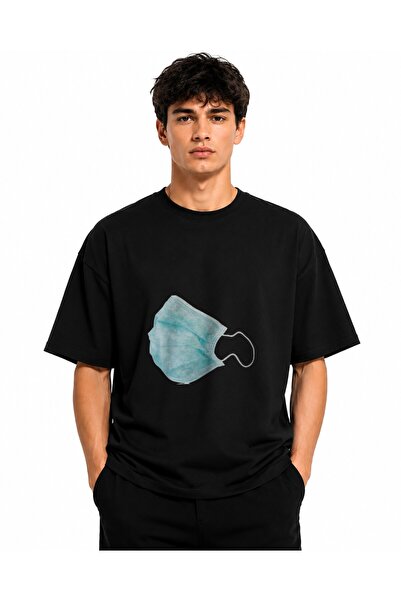 Inscriptie Ουνισέξ Βαμβακερό T-Shirt Υψηλής Ποιότητας  "Μάσκα "