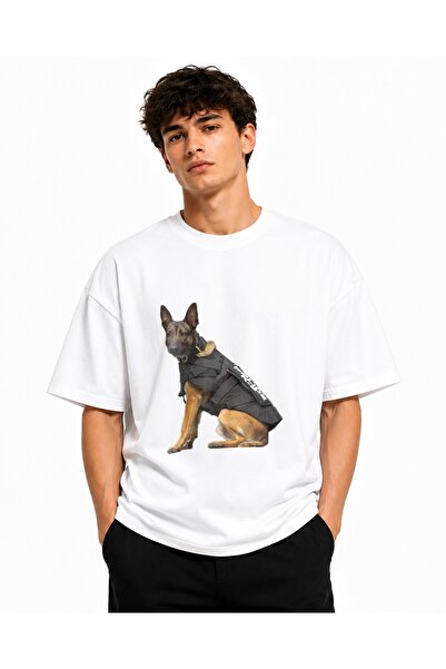 Inscriptie Ουνισέξ Βαμβακερό T-Shirt Υψηλής Ποιότητας  "Σκύλος Αστυνομίας "