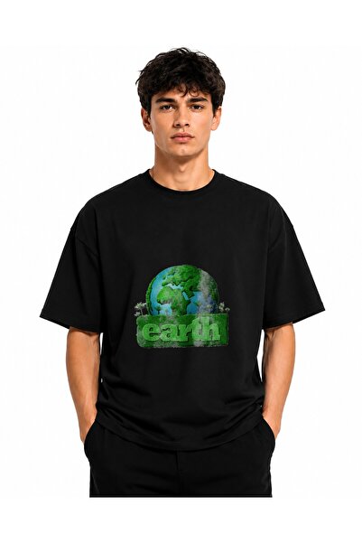 Inscriptie Unisex Premium Cotton Casual T-Shirt "Earth green"