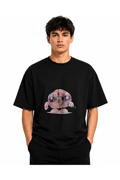 Inscriptie Tricou Unisex Bumbac Premium Casual " Creier cu lupa "