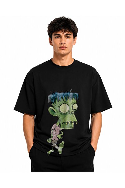 Inscriptie Tricou Unisex Bumbac Premium Casual " Zombie "