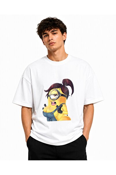 Inscriptie Tricou Unisex Bumbac Premium Casual " Minion girl "