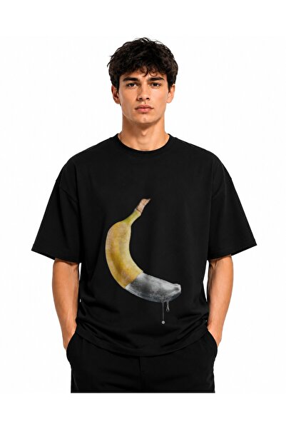 Inscriptie Tricou Unisex Bumbac Premium Casual " Banana grund "