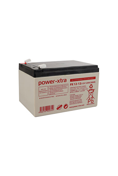 PX12-12 - 12V 12 Ah Bakımsız Kuru Akü -F2