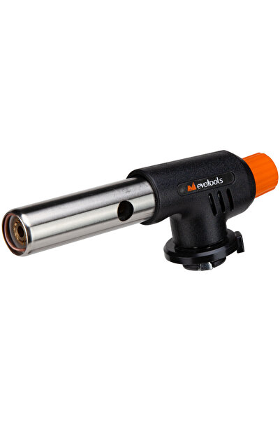 Evotools Arzător pe gaz cu guler și aprindere PIEZO - Valvă baionetă cu filet...