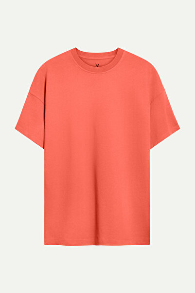 KAFT Tricou roșu pentru bărbați, oversize / relaxat, basic - 100% bumbac |   ...