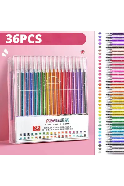 Choice Multi-Colored ZL--36 PCS 18/12pcs Glitter Gel Pens Set,Quick-Drying Me...