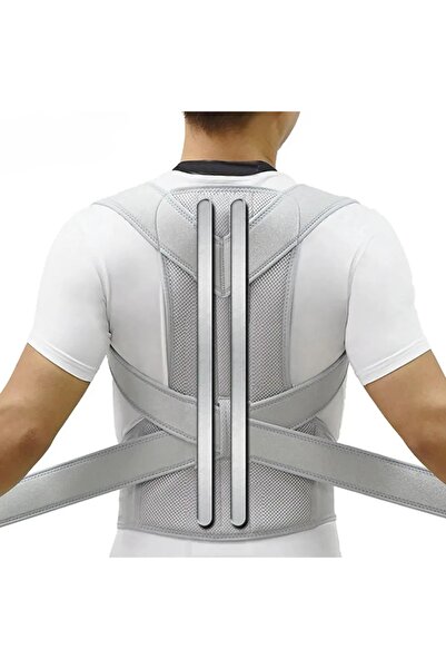 Choice5 XXXL Light Grey Back Brace and Posture Corrector for Men and Women Ba...