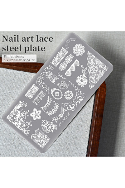 Choice3 G8YHB7-04-xsh Nail Lace Print Plate Lace Butterfly Pattern Template D...