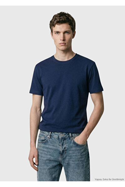 Ramsey Navy Blue Plain T-Shirt