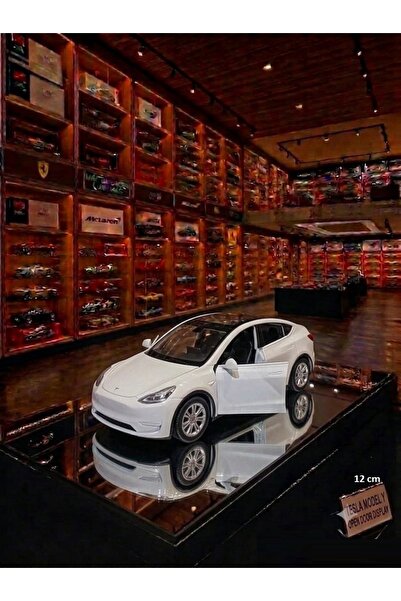 OYUNCAKSAHİLİ Tesla Metal 1:36 Koleksiyon Model Araba 2 Kapı Açılır Motor Fre...