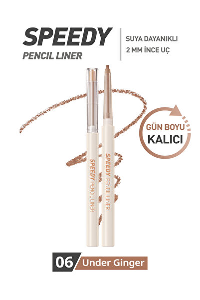 PERIPERA Waterproof, Easy to Use Eye Pencil Speedy Pencil Liner (6 under Ginger)