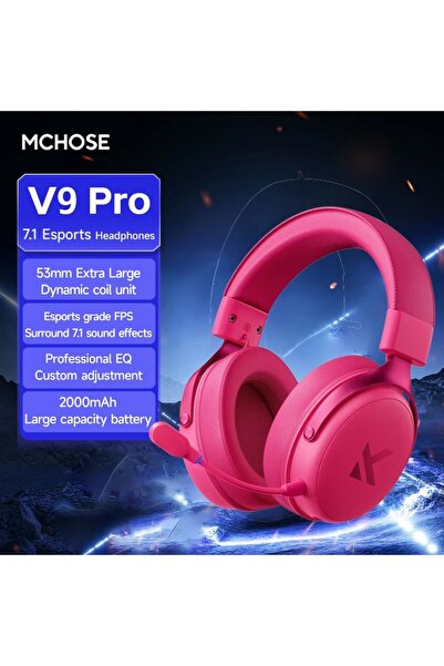 Choice4 سماعة رأس إلكترونية رياضية V9Pro MCHOSE V9 Pro باللون الأحمر الوردي، ...