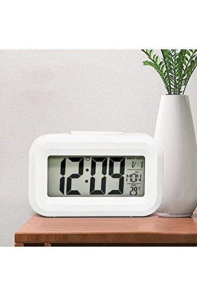 Choice White LED Digital Alarm Clock Backlight Snooze Data Time Calendar Desk...