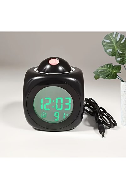 Choice black G1177A Portable LCD digital projection alarm clock, LCD screen d...