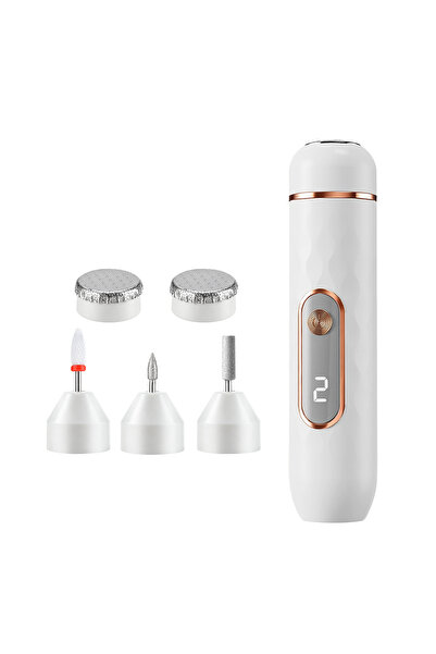Choice WHITE Electric Foot Nail Polisher 2 In 1 Design Dual Speed Control wit...