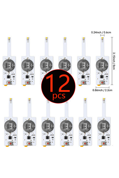 choice2 12pcs 3-12pcs Blow-Out LED Candle Light for Light-Up Birthday Card,Cr...