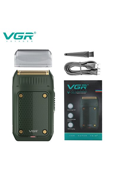 Choice ماكينة حلاقة اللحية VGR 353 الخضراء الاحترافية، ماكينة تشذيب الشعر، ما...