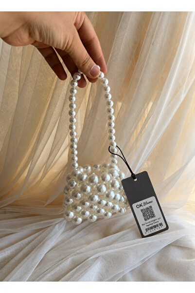 OK BLUME Girl's Pearl Bag - Mini Handbag