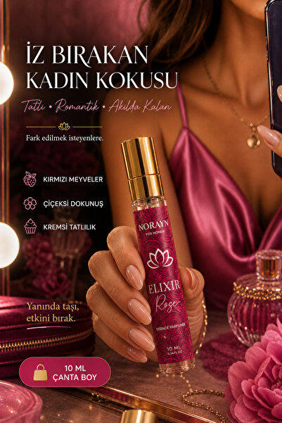 norayn Elixir Rosé Feromon Özlü Büyüleyici Gül Esanslı İz Bırakan Kalıcı Kadı...